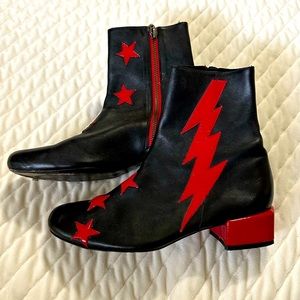 Modern Vice lightning bolt boots booties western